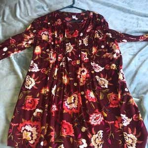 Red flower dress